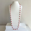 Humble Hilo Sari Jewelry, Spaced Textile Bead Necklace on Chain