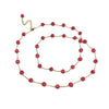 Humble Hilo Sari Jewelry, Spaced Textile Bead Necklace on Chain