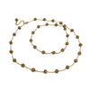 Humble Hilo Sari Jewelry, Spaced Textile Bead Necklace on Chain