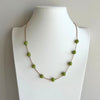 Humble Hilo Sari Jewelry, Spaced Semi-Circle Textile Bead Necklace on Chain