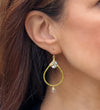 Humble Hilo Teardrop Crystal Bead and Wrapped Wire Earrings