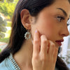 Humble Hilo Sari Jewelry, Textile Bead Round Earring