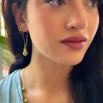 Humble Hilo Sari Jewelry, Single Textile Bead Earring