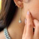 Humble Hilo Sari Jewelry, Single Textile Bead Earring