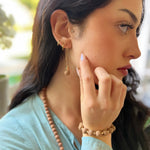 Humble Hilo Sari Jewelry, Single Textile Bead Earring