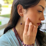 Humble Hilo Sari Jewelry, Single Textile Bead Earring