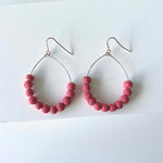 Humble Hilo Sari Jewelry, Textile Bead Semi-Circle Earring