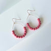 Humble Hilo Sari Jewelry, Textile Bead Semi-Circle Earring