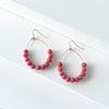 Humble Hilo Sari Jewelry, Textile Bead Semi-Circle Earring