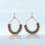 Humble Hilo Sari Jewelry, Textile Bead Semi-Circle Earring