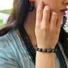 Humble Hilo Sari Jewelry, Textile Bead and Metallic Bead Bracelet