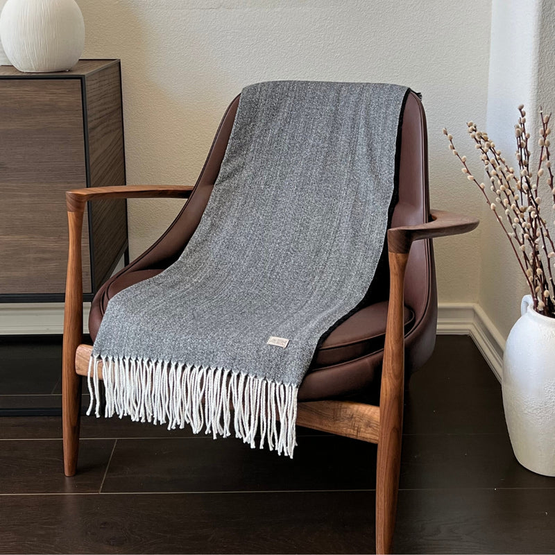 Humble Hilo Pinstriped Herringbone Throw