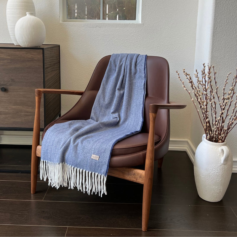 Humble Hilo Pinstriped Herringbone Throw