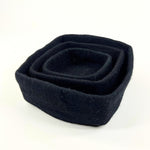 Humble Hilo Handmade Felt Bowls, Square Set of 3