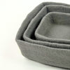 Humble Hilo Handmade Felt Bowls, Square Set of 3