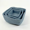 Humble Hilo Handmade Felt Bowls, Square Set of 3