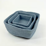Humble Hilo Handmade Felt Bowls, Square Set of 3