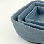 Humble Hilo Handmade Felt Bowls, Square Set of 3