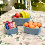 Humble Hilo Handmade Felt Bowls, Square Set of 3