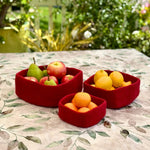 Humble Hilo Handmade Felt Bowls, Square Set of 3