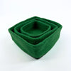 Humble Hilo Handmade Felt Bowls, Square Set of 3