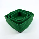 Humble Hilo Handmade Felt Bowls, Square Set of 3