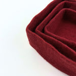 Humble Hilo Handmade Felt Bowls, Square Set of 3