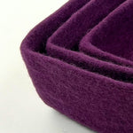 Humble Hilo Handmade Felt Bowls, Square Set of 3