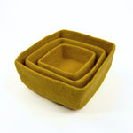 Humble Hilo Handmade Felt Bowls, Square Set of 3