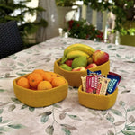 Humble Hilo Handmade Felt Bowls, Square Set of 3
