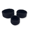 Humble Hilo Handmade Felt Cylinder Bowl Set of 3