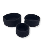 Humble Hilo Handmade Felt Cylinder Bowl Set of 3