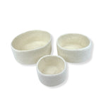 Humble Hilo Handmade Felt Cylinder Bowl Set of 3