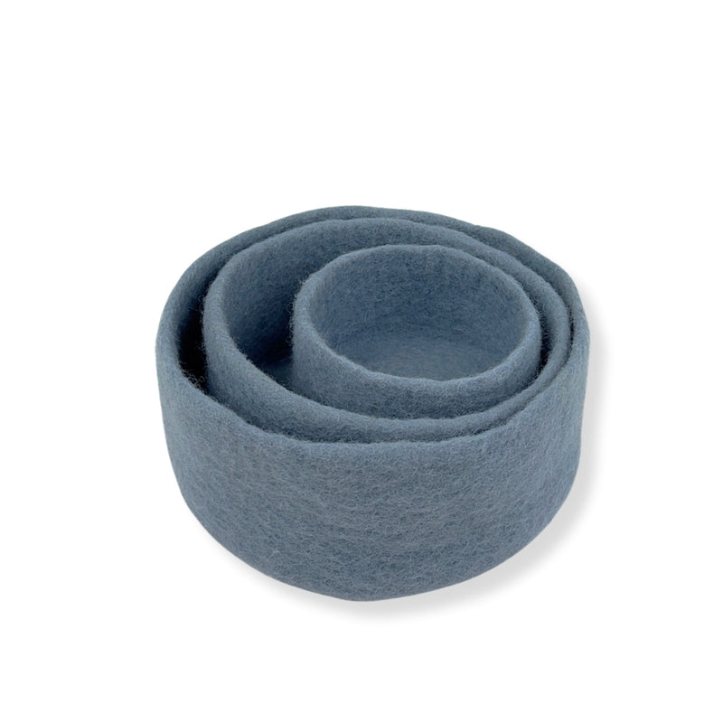 Humble Hilo Handmade Felt Cylinder Bowl Set of 3
