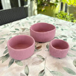 Humble Hilo Handmade Felt Cylinder Bowl Set of 3
