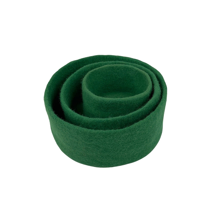 Humble Hilo Handmade Felt Cylinder Bowl Set of 3