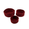 Humble Hilo Handmade Felt Cylinder Bowl Set of 3