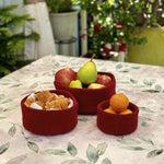 Humble Hilo Handmade Felt Cylinder Bowl Set of 3