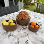 Humble Hilo Handmade Felt Cylinder Bowl Set of 3