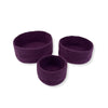 Humble Hilo Handmade Felt Cylinder Bowl Set of 3