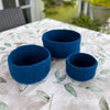 Humble Hilo Handmade Felt Cylinder Bowl Set of 3