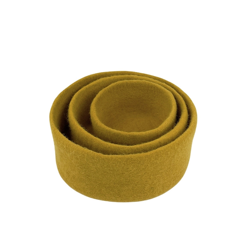 Humble Hilo Handmade Felt Cylinder Bowl Set of 3