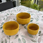 Humble Hilo Handmade Felt Cylinder Bowl Set of 3