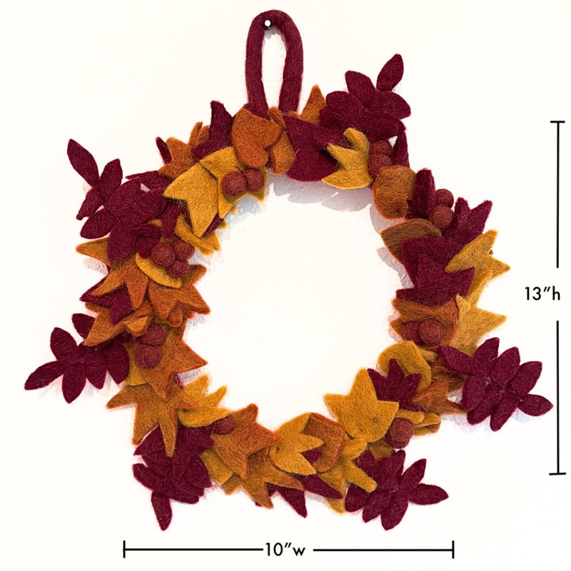 Humble Hilo Handmade Felt Flower Wreath