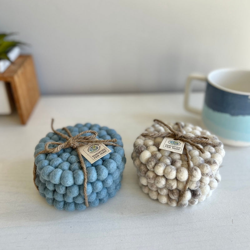 Humble Hilo Handmade Felt Coasters, Set of 4