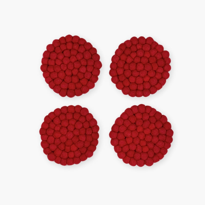 Humble Hilo Handmade Felt Coasters, Set of 4