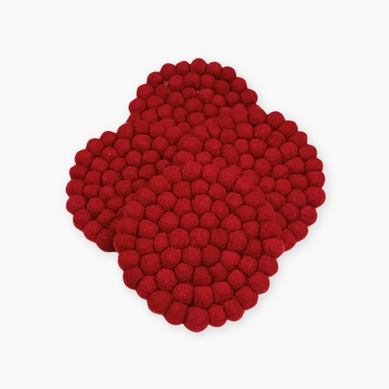 Humble Hilo Handmade Felt Coasters, Set of 4