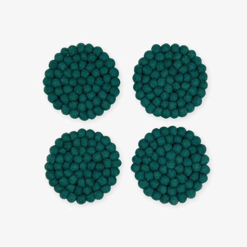 Humble Hilo Handmade Felt Coasters, Set of 4