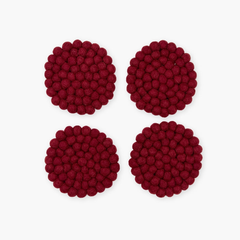 Humble Hilo Handmade Felt Coasters, Set of 4