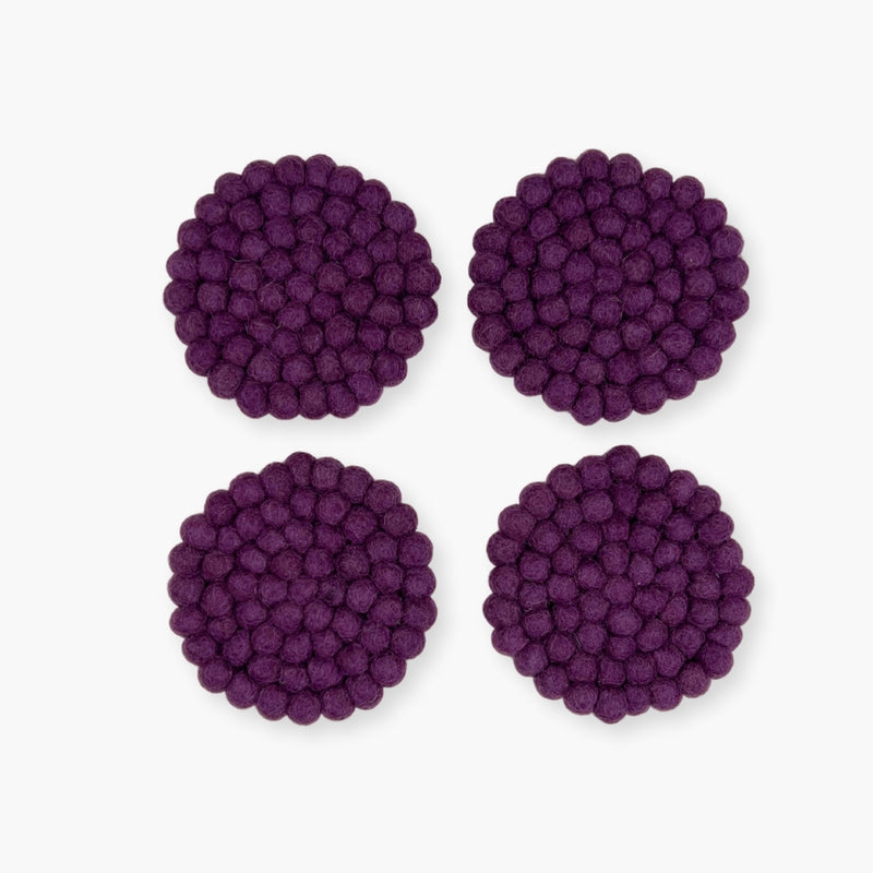 Humble Hilo Handmade Felt Coasters, Set of 4